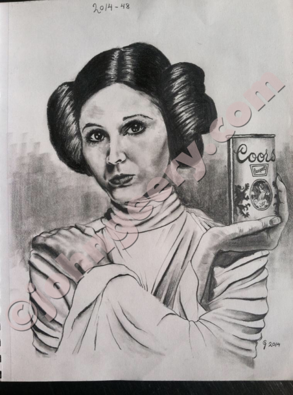 carrie fisher as princess leia