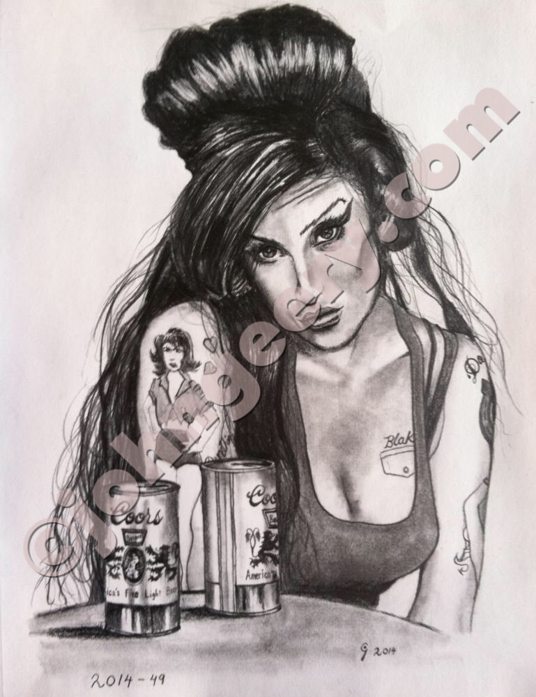 amy winehouse at table