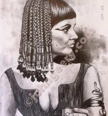 elizabeth taylor as cleopatra side profile