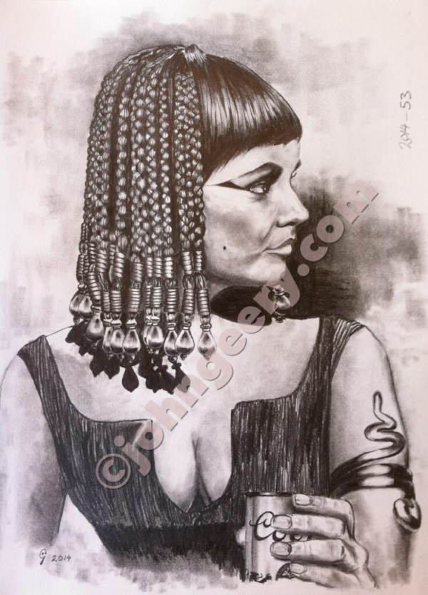 elizabeth taylor as cleopatra side profile