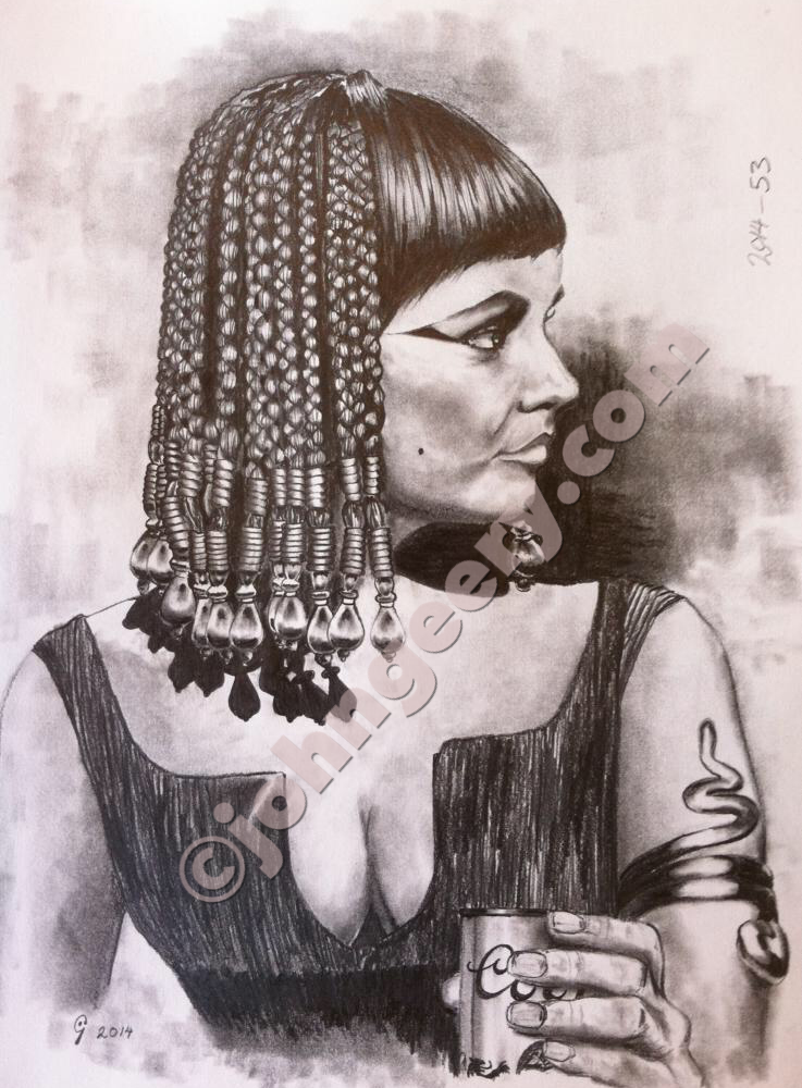 elizabeth taylor as cleopatra side profile