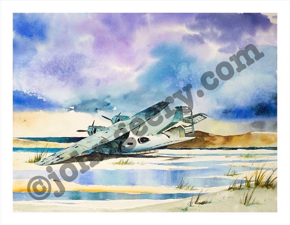 PBY Catalina flying boat on beach